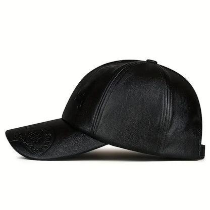 PU Leather Plush Warm Baseball Hat