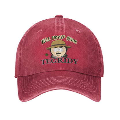 Retro Tegridy Farms Funny Distressed Baseball Cap
