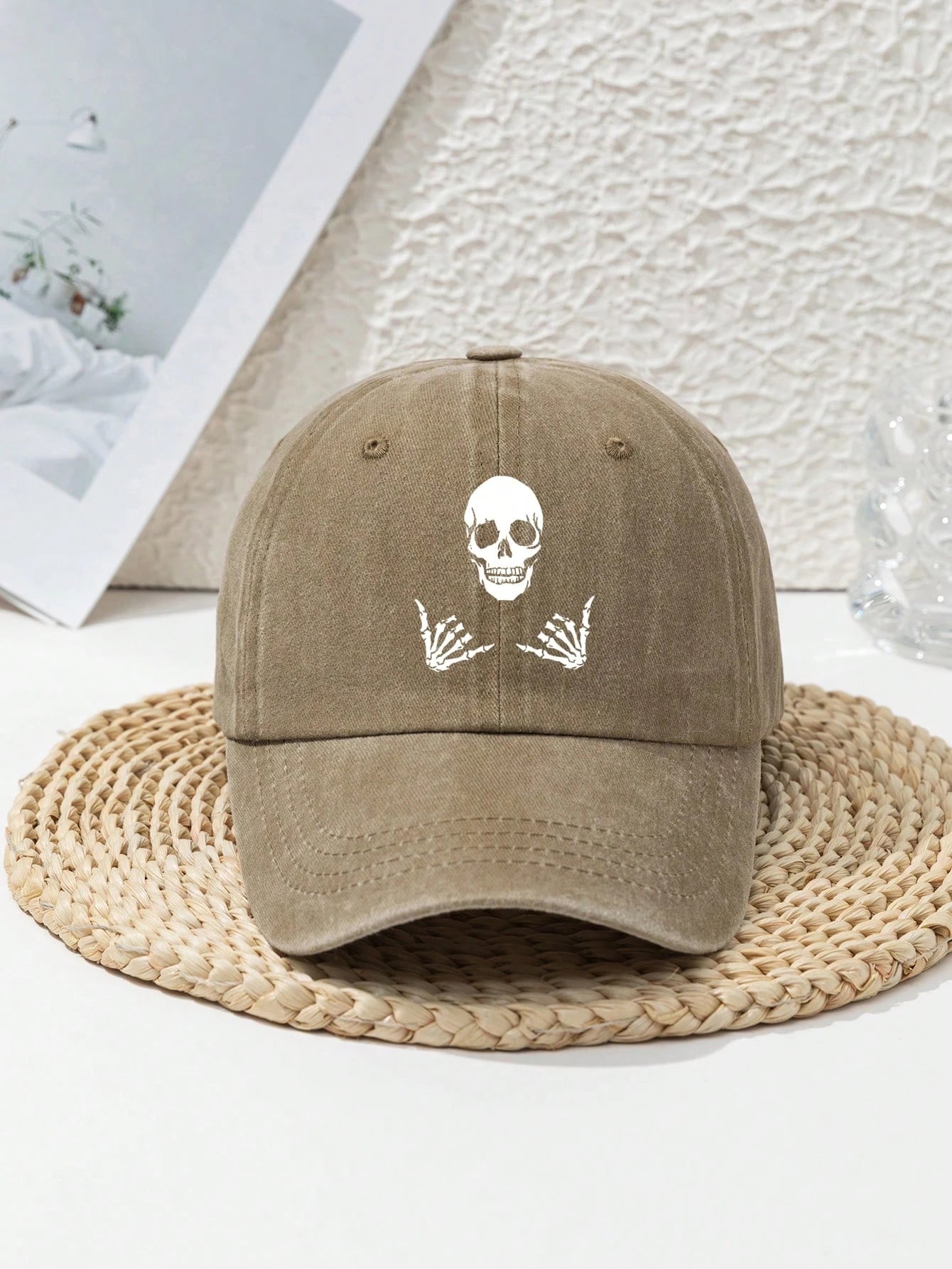 Skull Print Duckbill Baseball Cap