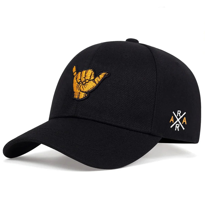 Finger Embroidered Baseball Cap
