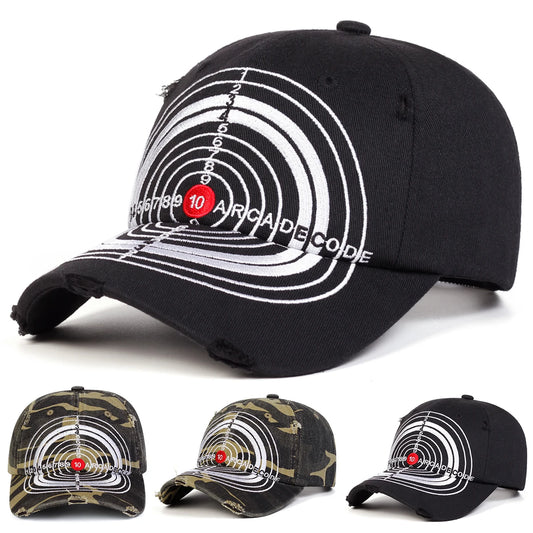 Unisex Bullseye Embroidery Baseball Caps