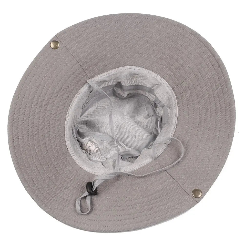 Outdoor UV Protection Wide Brim Bucket Hat Men