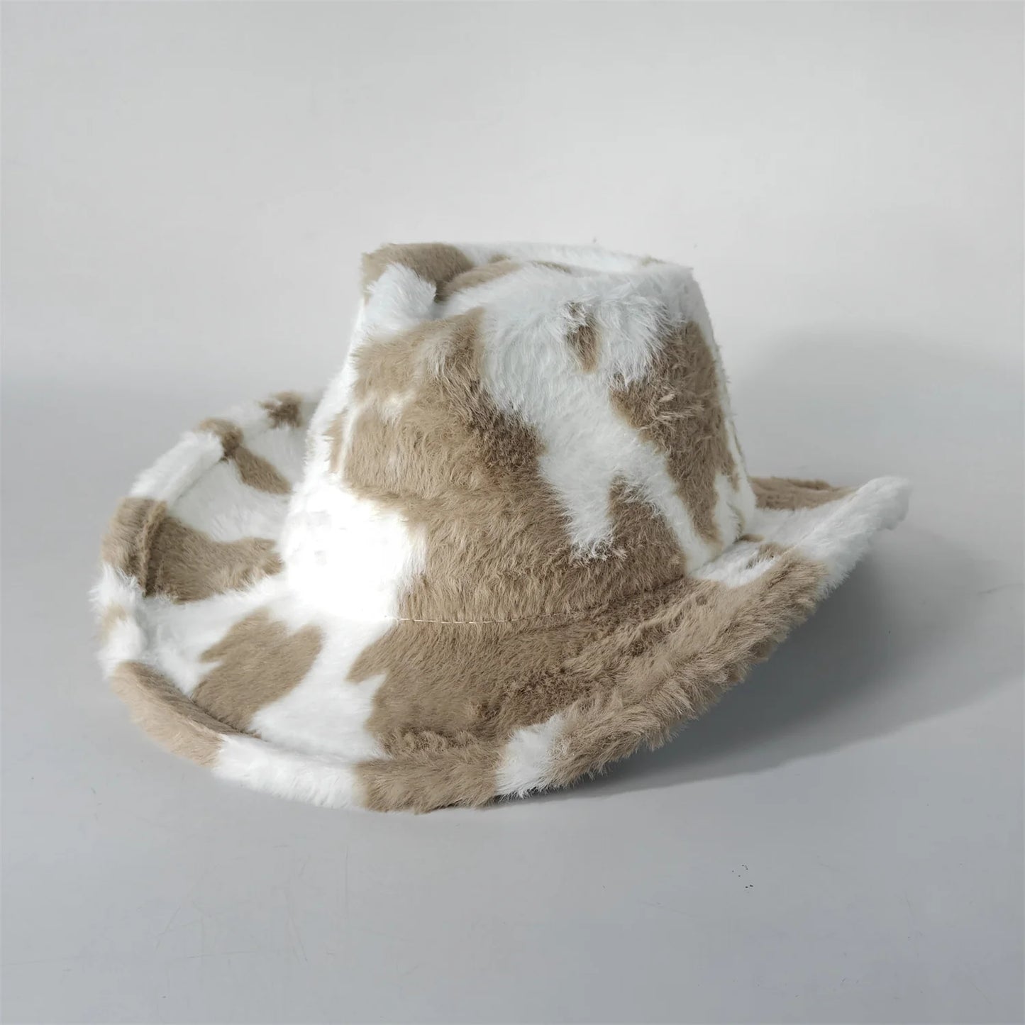 Winter Rabbit Fur Western Cowboy Fedora Hat