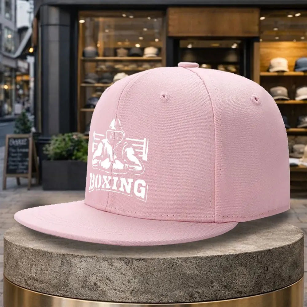 Boxing Streetwear Flat Brim Adjustable Snapback Cap