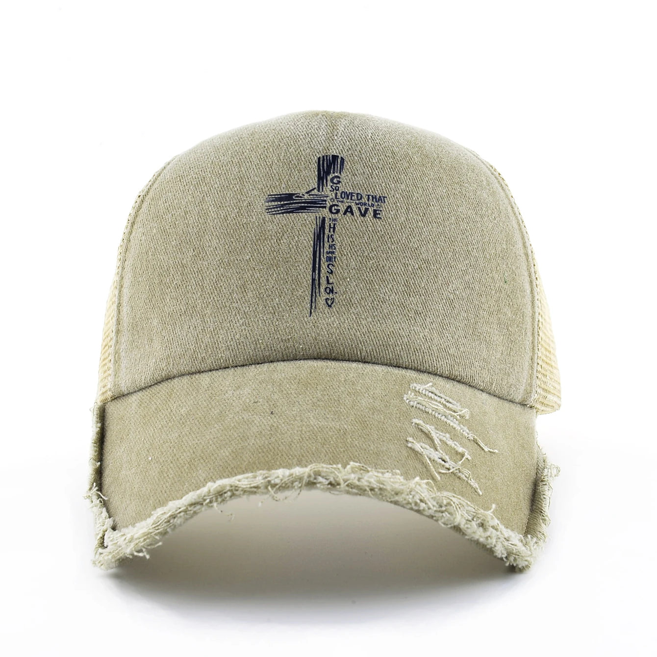 Washed Denim Pink Cross Snapback Baseball Cap