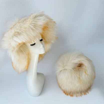 Oversized Fluffy Y2K Winter Bucket Hat