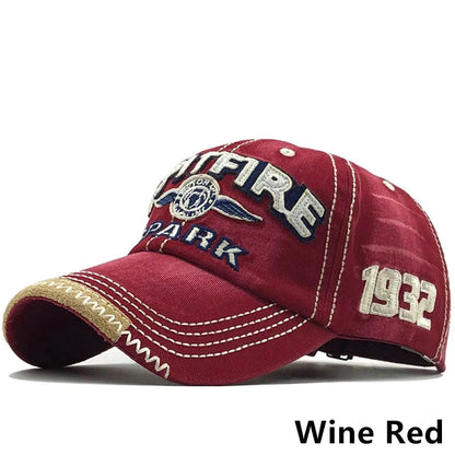 Letter Embroidered Cotton Baseball Cap Unisex