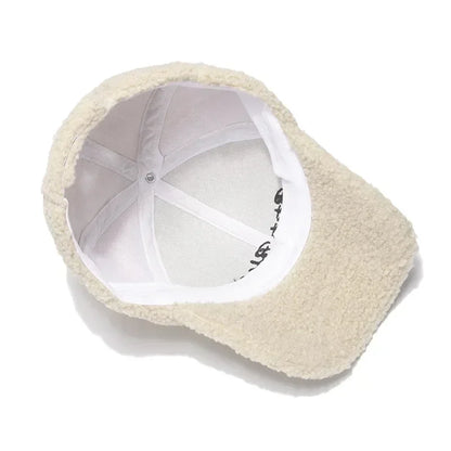 Unisex Korean Style Plush Winter Baseball Cap