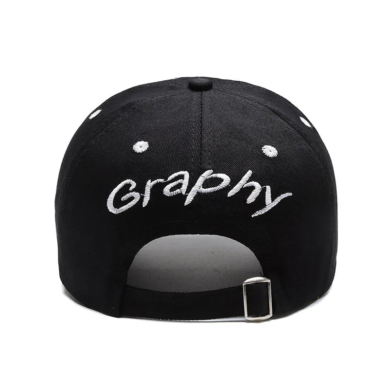 Korean Hip Hop Letter Embroidered Baseball Cap