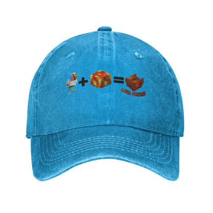 Steves Lava Chicken Gaming Vintage Baseball Cap