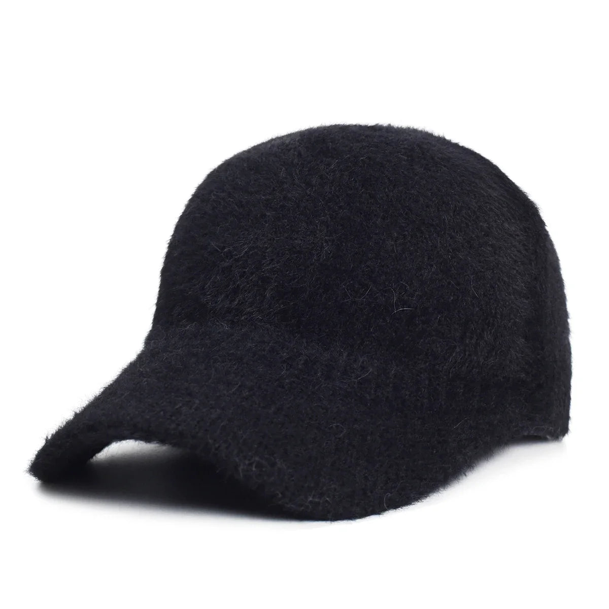 Fluffy Knitted Warm Winter Baseball Cap