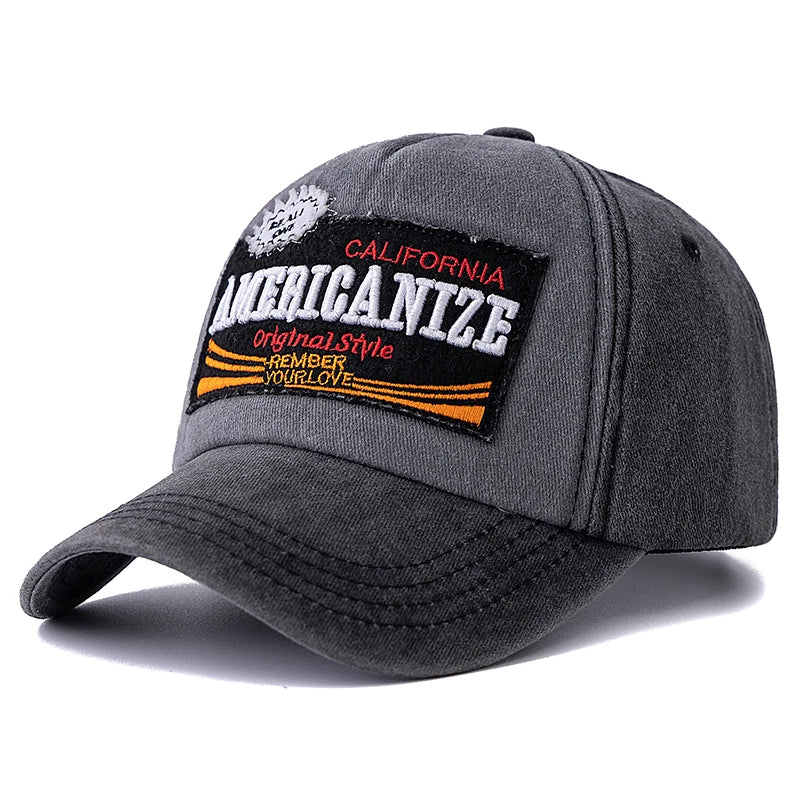 Washed Cotton Vintage Letter Dad Baseball Cap