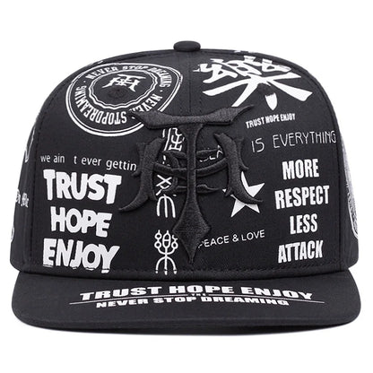 Fashion Gothic Embroidered Hip Hop Snapback Cap