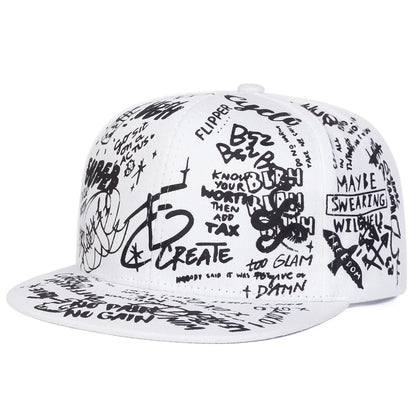 Unisex 88 Letter Graffiti Print Hip-hop Hats