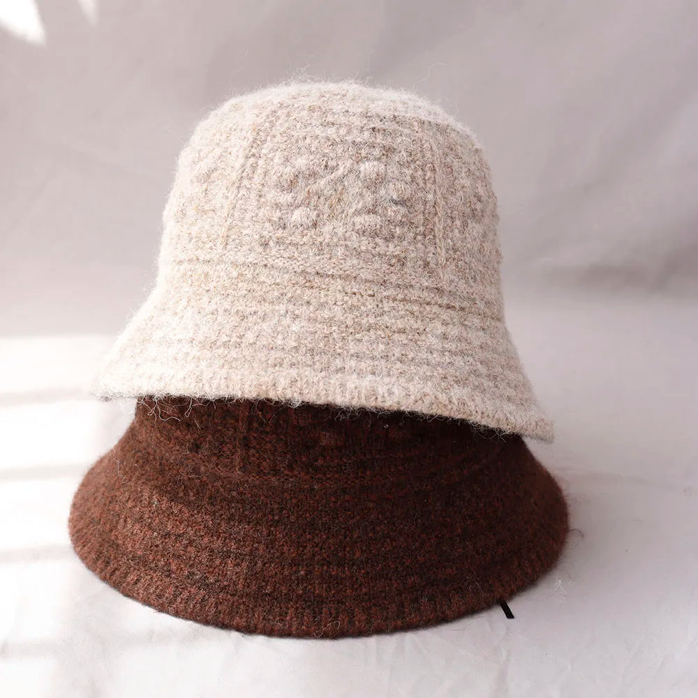 Korean Vintage Wool Bucket Hat