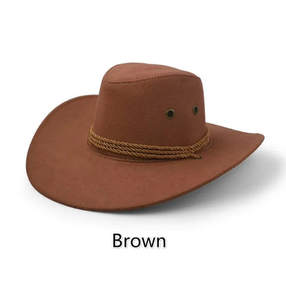 Faux Leather Western Cowboy Hat