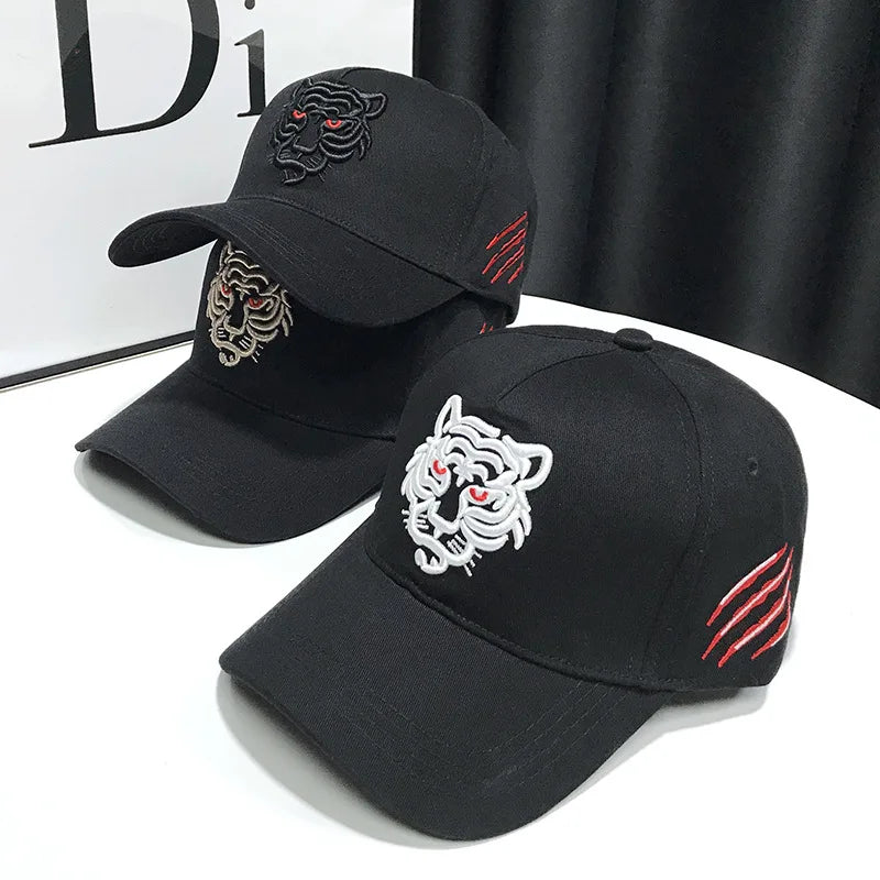 Unisex Tiger Embroidered Hip Hop Baseball Cap