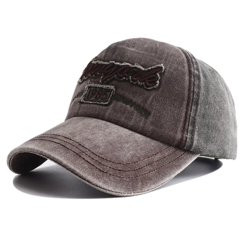 Washed Cotton Letter Snapback Cap