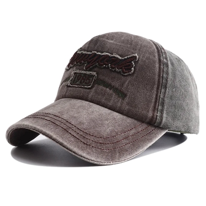 Washed Cotton Letter Snapback Cap