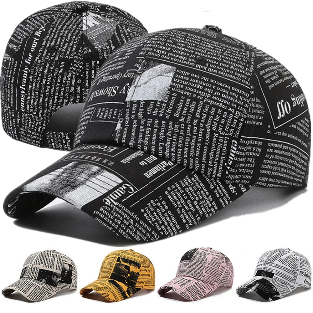 Graffiti Newspaper Baseball Cap