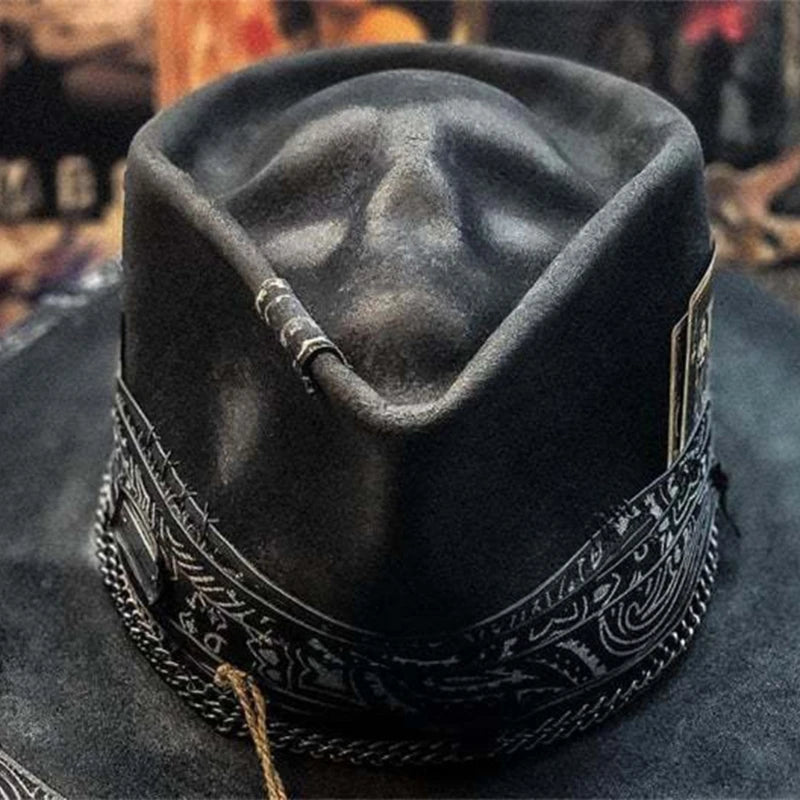 Gothic Skull Style Cowboy Bucket Hat