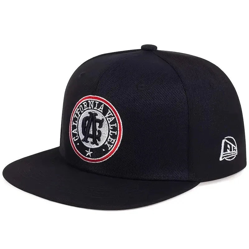 American Retro Embroidered Flat Brim Cap