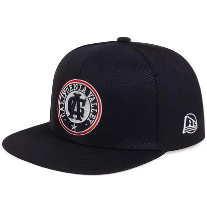 American Retro Embroidered Flat Brim Cap