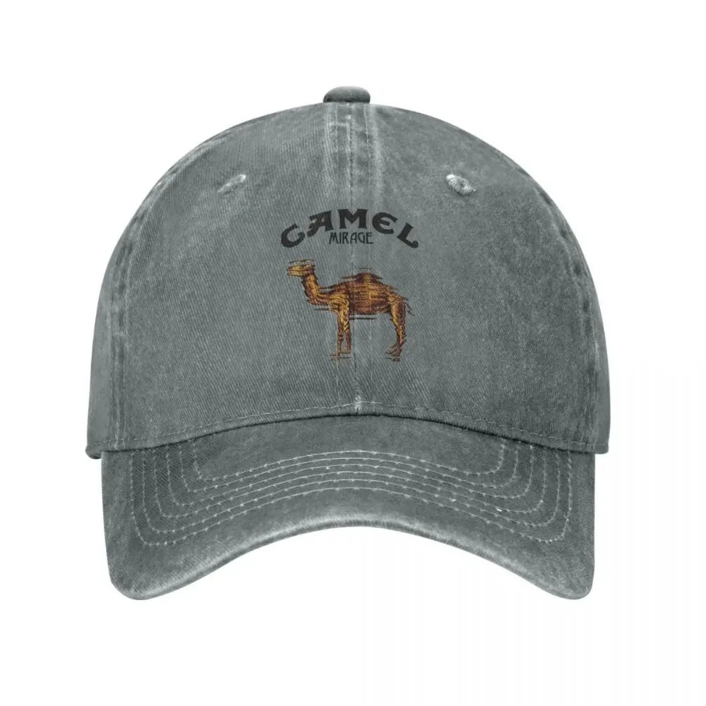 Camel Animal Distressed Baseball Cap