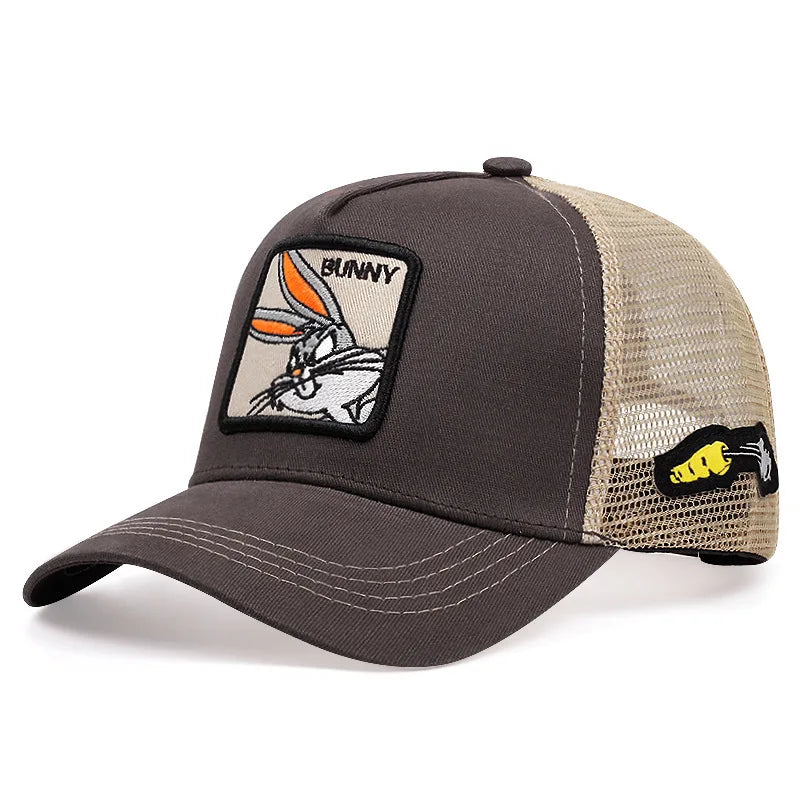 Cartoon Series Embroidered Mesh Baseball Hat