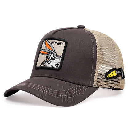 Cartoon Series Embroidered Mesh Baseball Hat
