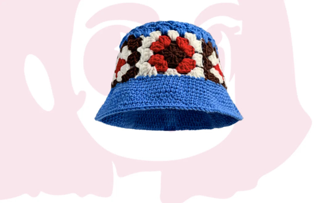 Women Hollow Flower Crochet Autumn Winter Bucket Hat