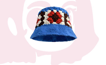 Women Hollow Flower Crochet Autumn Winter Bucket Hat