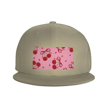 Cherry Pattern Casual Snapback Cap
