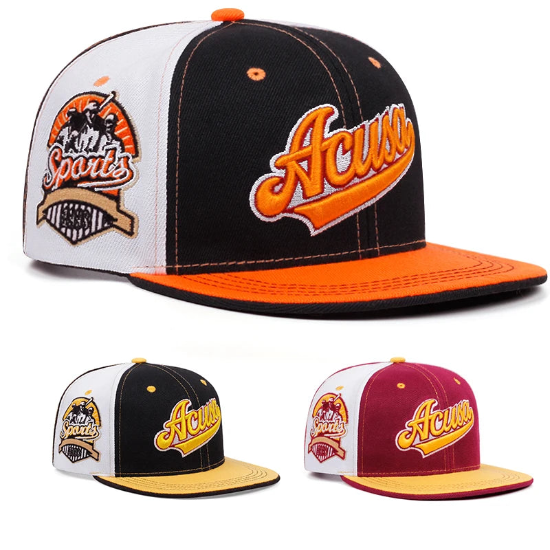Acusa Letter Embroidery Retro Snapback Cap