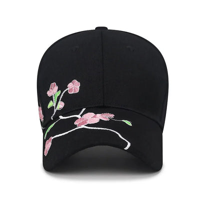 Women’s Floral Embroidery Adjustable Baseball Cap