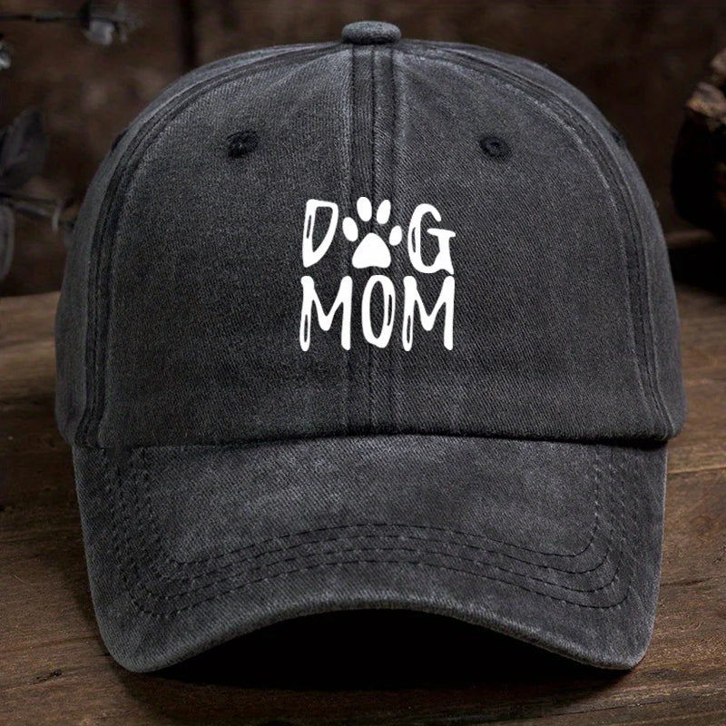 Classic Washed Retro Dog Mom Baseball Cap