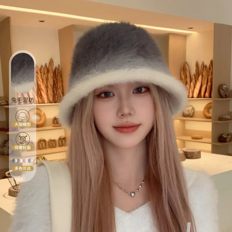 Women's Oversized Sherpa Winter Bucket Hat