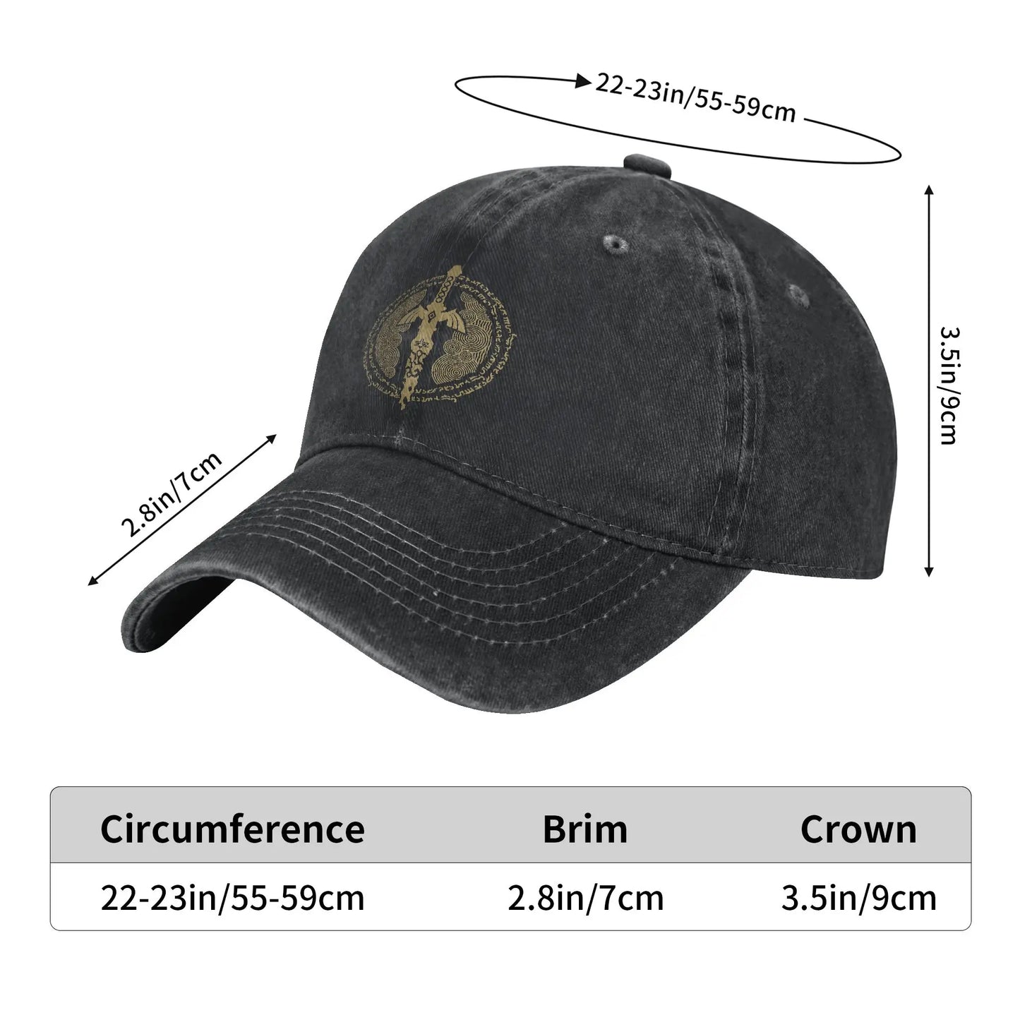 Zeldas Vintage Distressed Denim Game Baseball Cap