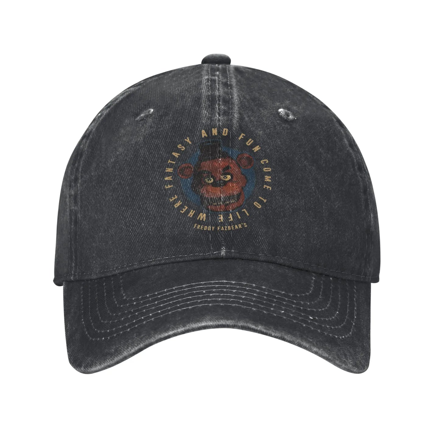 Vintage FNAF Distressed Cotton Baseball Cap