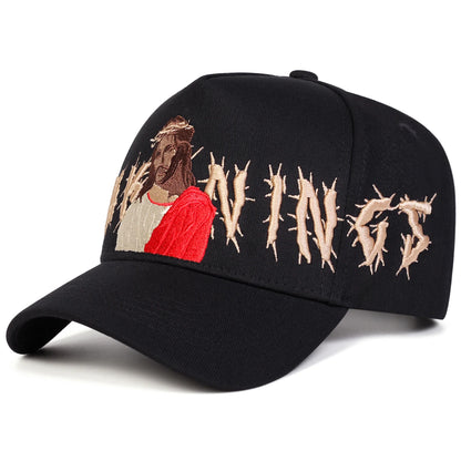 Unisex Personality Embroidery Casual Outdoor Adjustable Baseball Cap