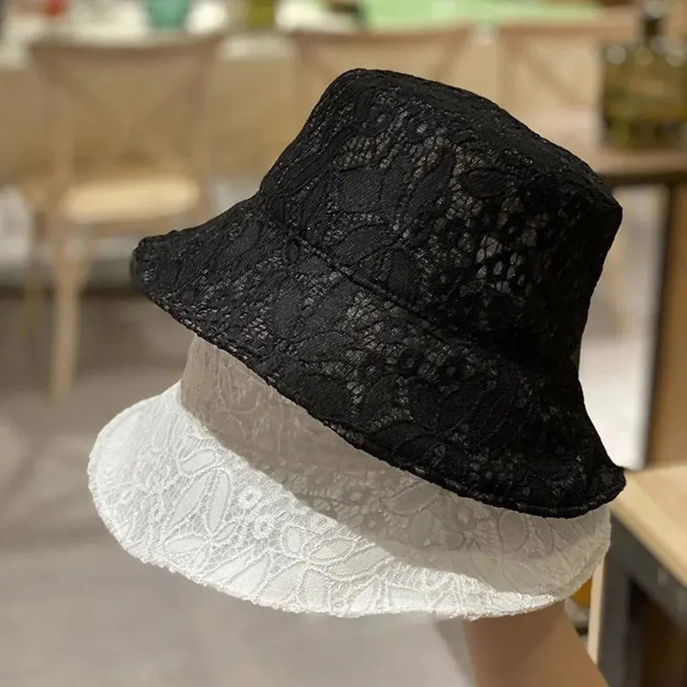 Korean Lace Breathable Summer Bucket Hat