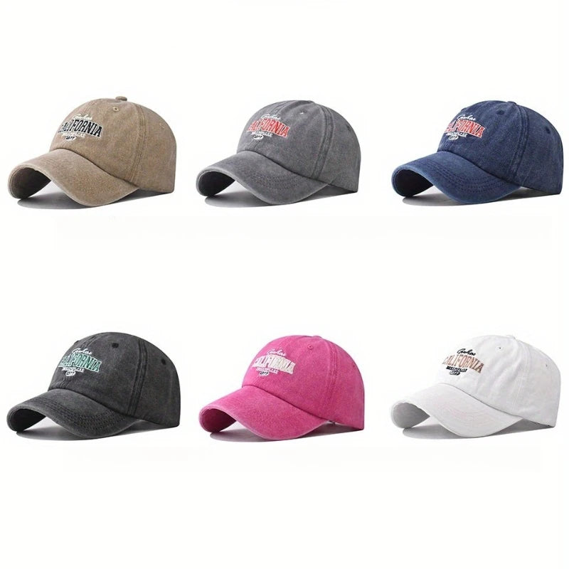 California Washed Cotton Embroidered Contrast Baseball Cap