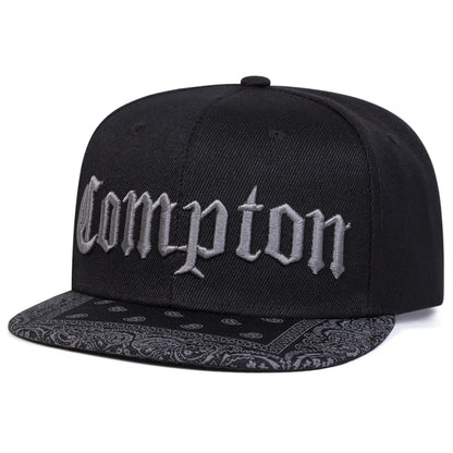 Unisex COMPTON Letter Embroidery Hip-hop Hats