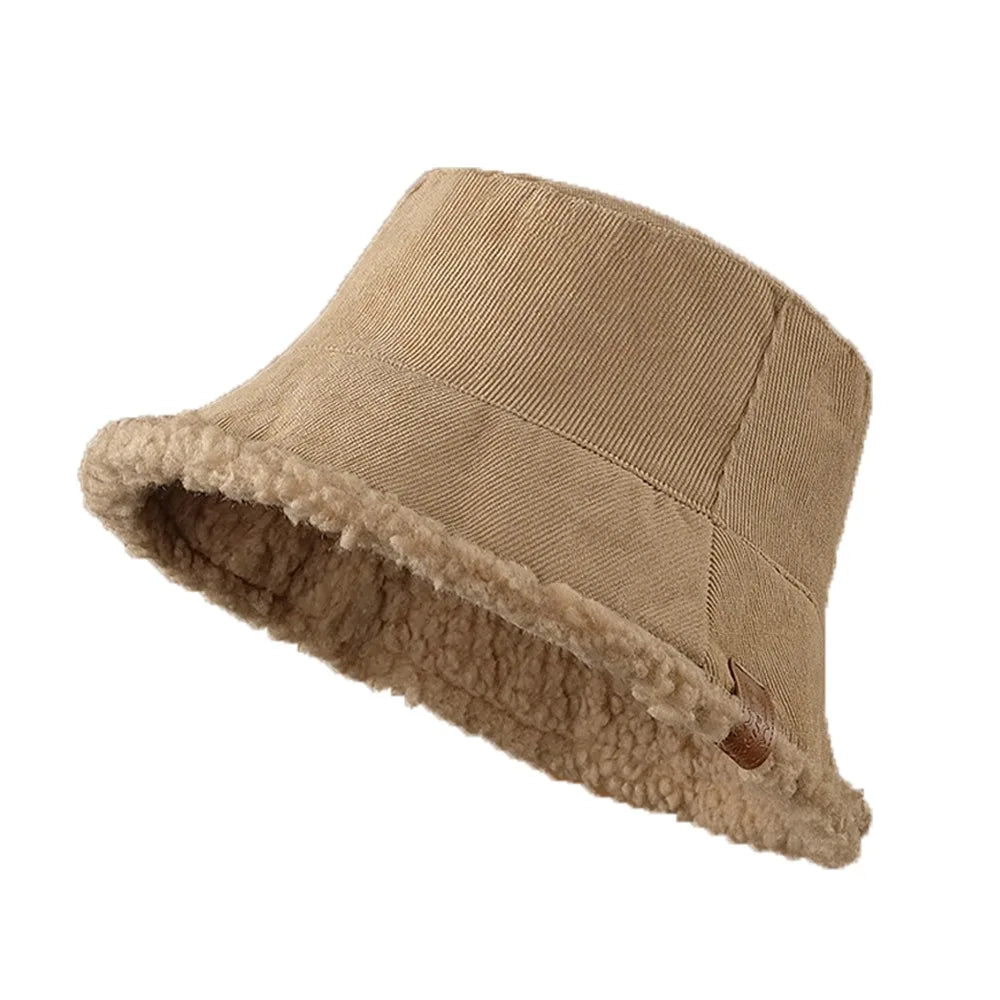 Reversible Corduroy Winter Bucket Hat