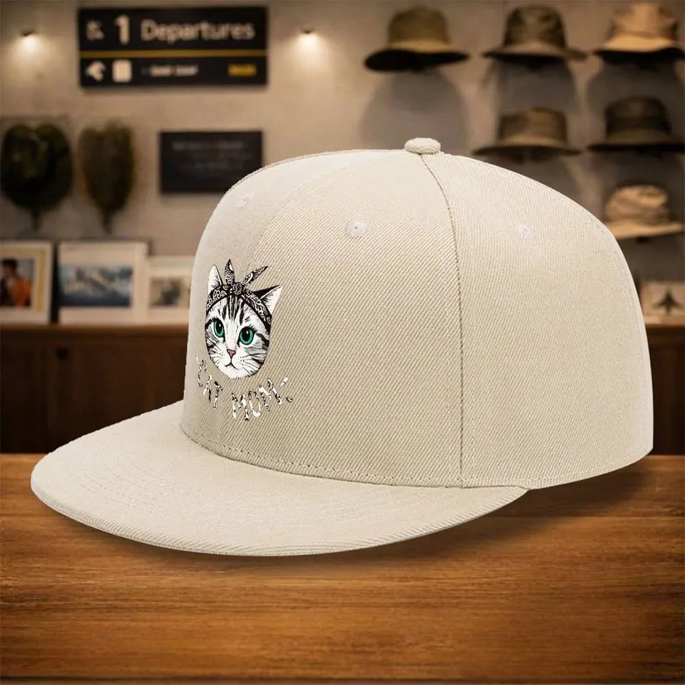 Cat Mom Bandana Graphic Street Snapback Cap