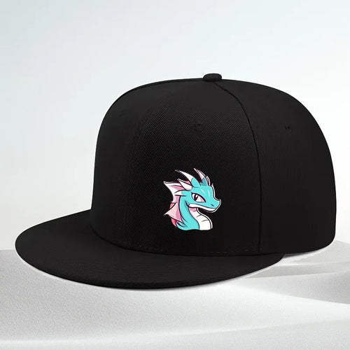 Blue Pink Dragon Head Cartoon Outdoor Snapback Cap