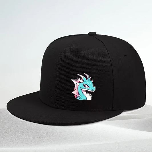 Blue Pink Dragon Head Cartoon Outdoor Snapback Cap