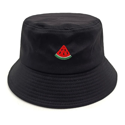 Watermelon Embroidered Foldable Summer Bucket Hat