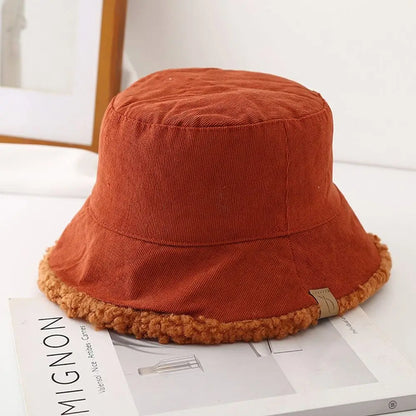 Trendy Lambswool Winter Thickened Warm Bucket Hat