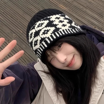 Korean Retro Knitted Wool Bucket Hat